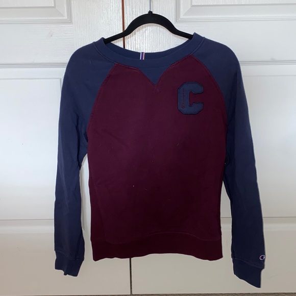 Navy and dark purple champion long sleeve - Picture 1 of 2